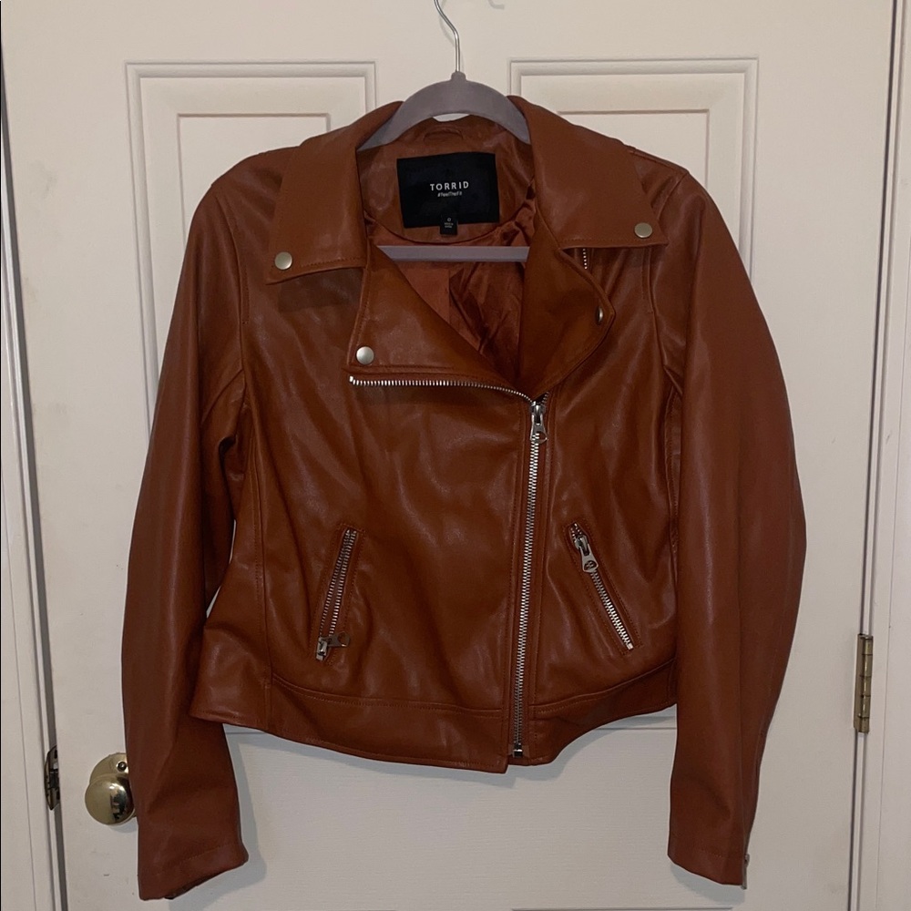 Torrid Women's Tan Leather Jacket